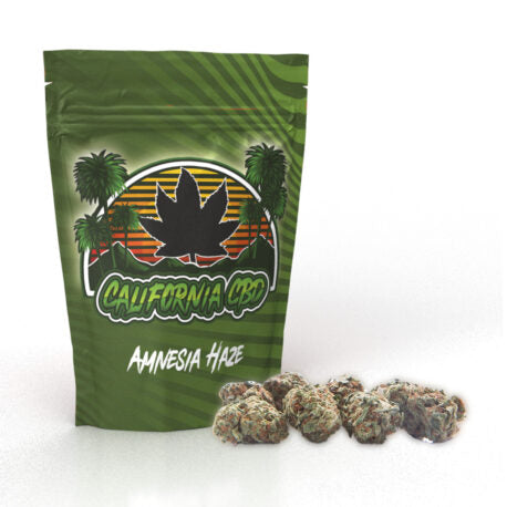 Natūralūs kanapių žiedai California AMNESIA HAZE CBD kanapių žiedai 30% Hempoaze