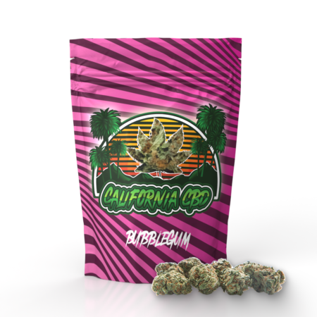 Natūralūs kanapių žiedai California BUBBLE GUM CBD kanapių žiedai 31% Hempoaze