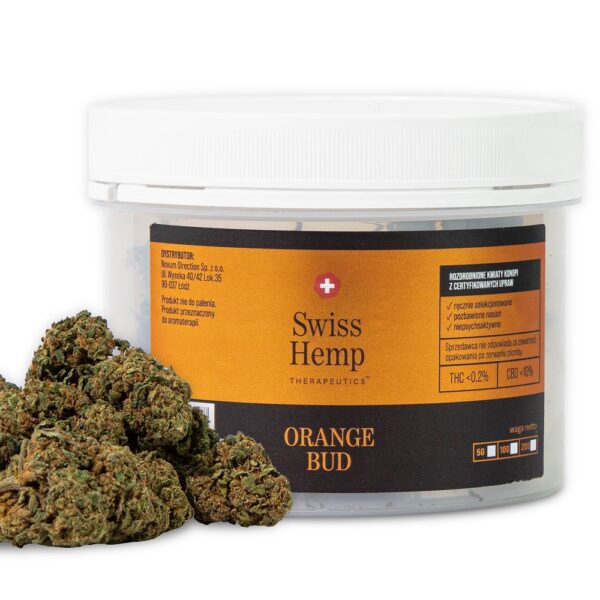 Swiss Hemp ORANGE BUD CBD kanapių žiedai 10% - Hempoaze.lt