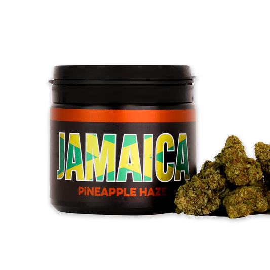 Natūralūs kanapių žiedai Jamaica PINEAPPLE HAZE CBD džiovintos kanapės 30% Hempoaze
