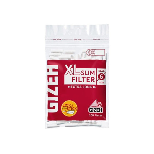 Kokybiški cigarečių filtrai Filtrai Gizeh Slim Filter XL, 100 vnt.