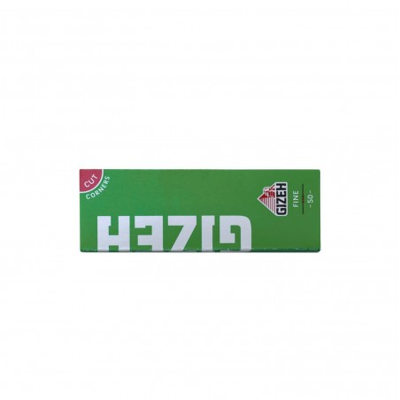 GIZEH sukimo popierėliai Vyn. popierius "GIZEH Fine", Cut Corners, 50" lap. (Green)