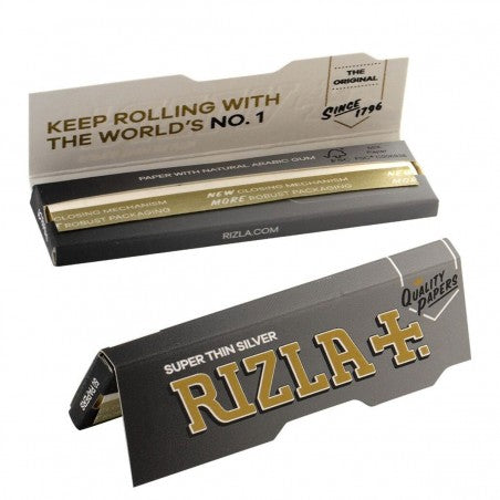 "RIZLA Silver" Vyniojimo Popierius – Itin Ploni, 50 Lapelių